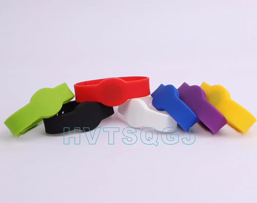 

100pcs Free shipping RFID IC 13.56MHz silicone wristband bracelet tags for access control card