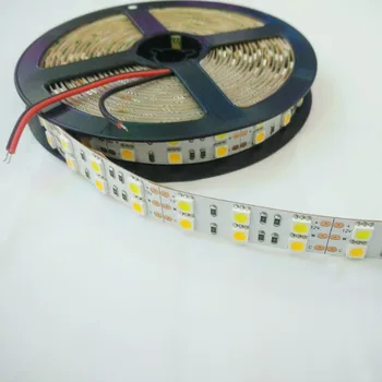 

FREE DHL 100m/lot CW&WW 600LED DC12V 5050SMD double rows LED strip light non waterproof 120LED/m