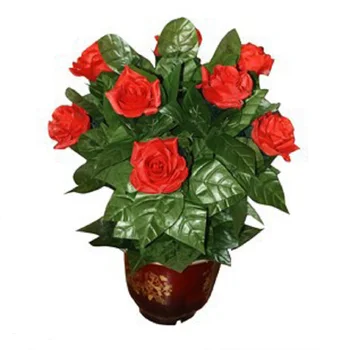 

Remote control Rose Bloom magic trick Potted 12 flowers open automatic magic props wedding magic