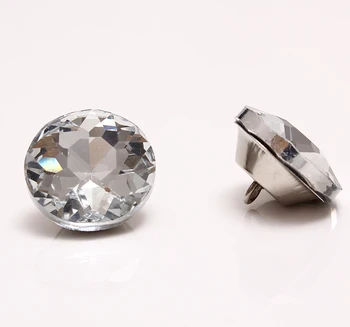 

(770PCS/LOT) 22MM Dimond Flat Top Rhinestone Crystal Buttons With Loops