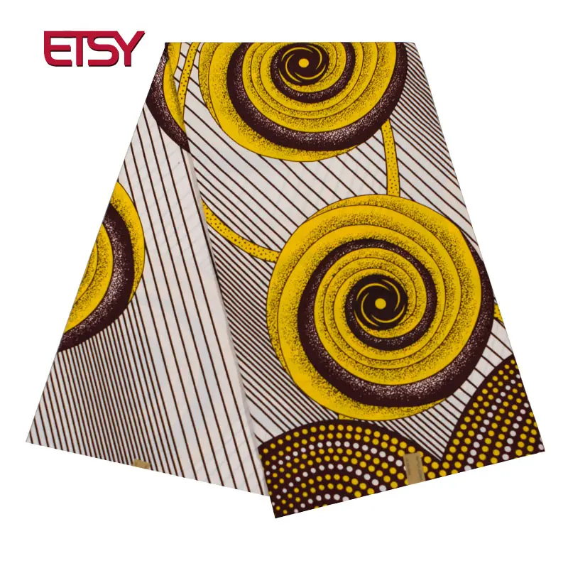 

Africa wax 100% Polyester Wax Prints Fabric ankara print fabric Wax High Quality 6 yards Africa Fabric for Party Dress FP6216