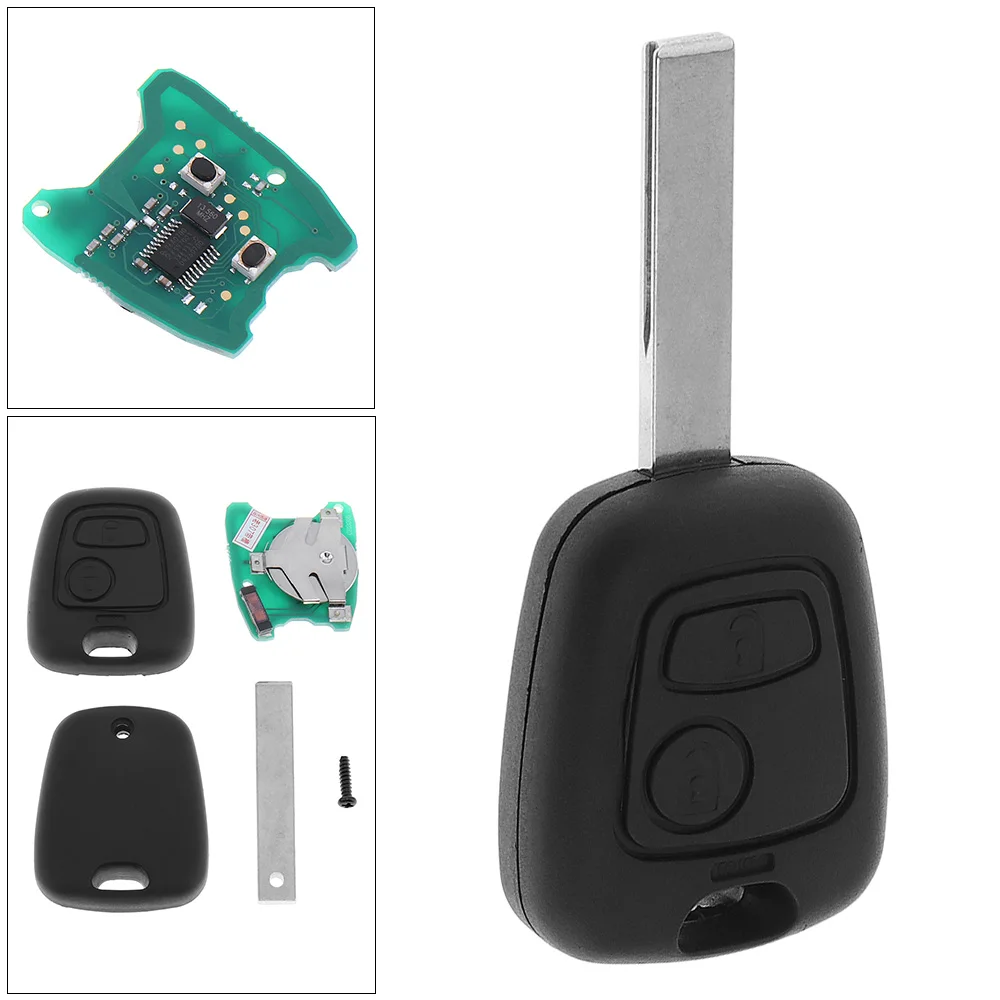 433 МГц 2 кнопки дистанционного управления Портативный Автомобильный ключ с PCF7961 чип и HU83 лезвие для Citroen 73373067C/peugeot 307 2000