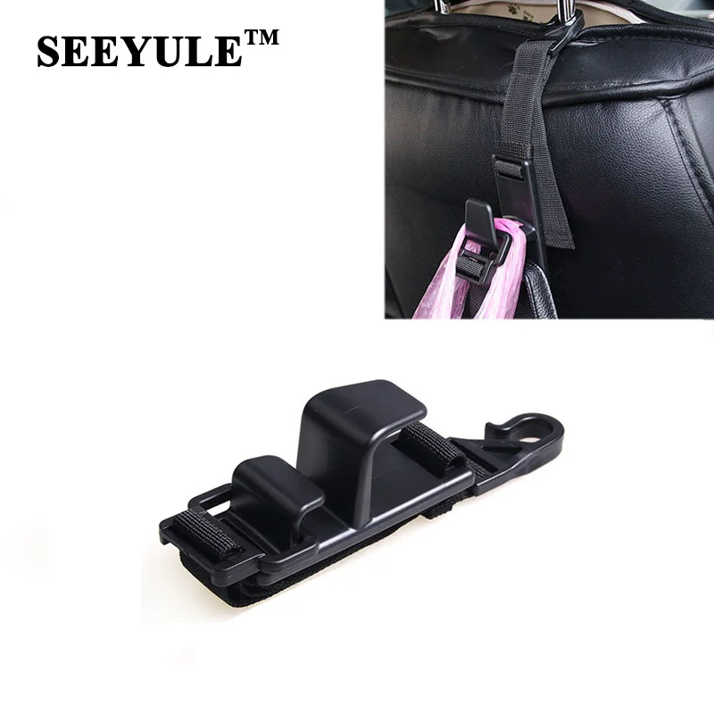 

1pc SEEYULE Car Fastener&Clip Interior Accessories Adjustable Seat Hook Hanger Purse Bag Holder Organizer Holder Car Styling