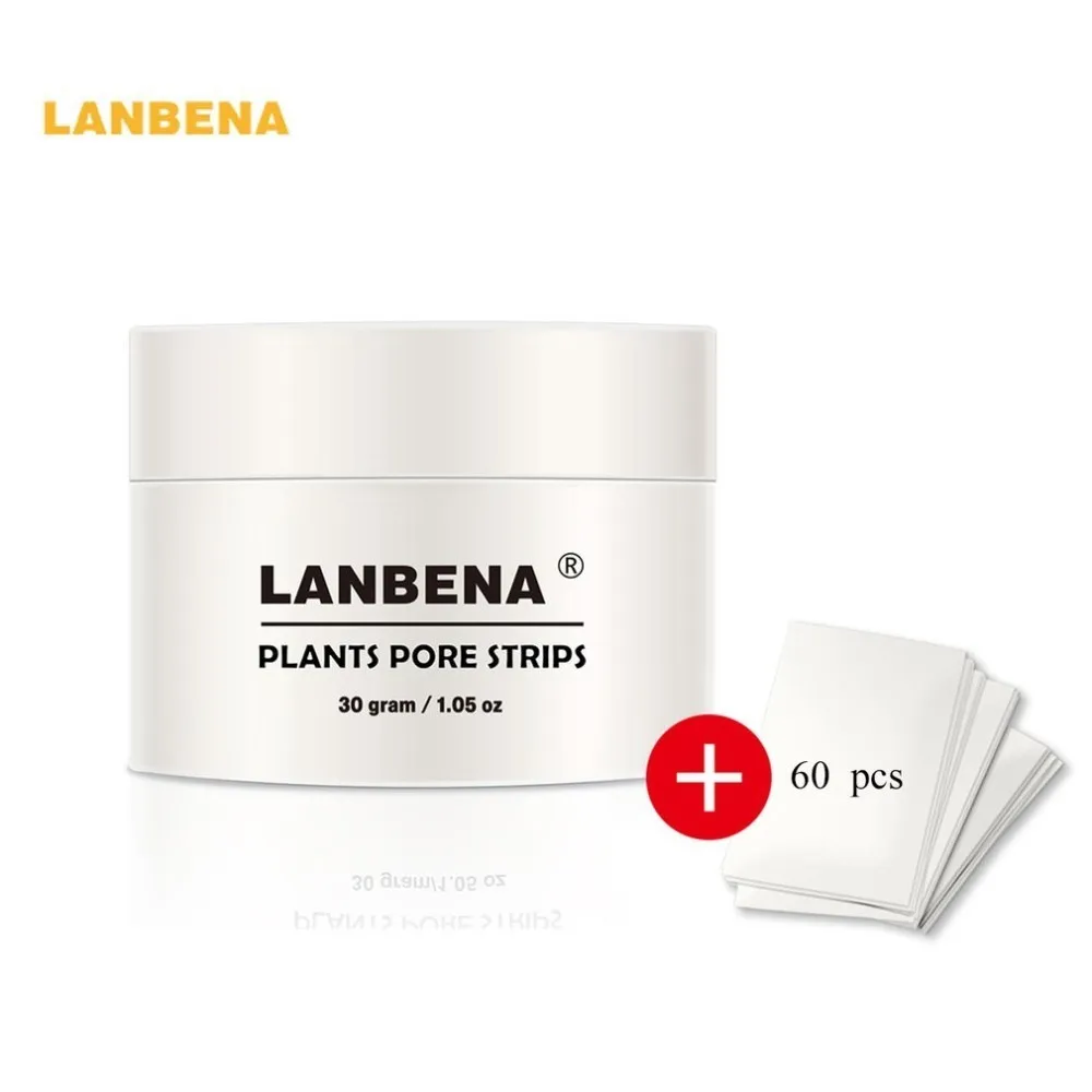 

LANBENA Nose Blackhead Remover Nose Mask Pore Strip Blackhead Peeling Mask Deep Cleansing Skin Care with 60Pcs Paper