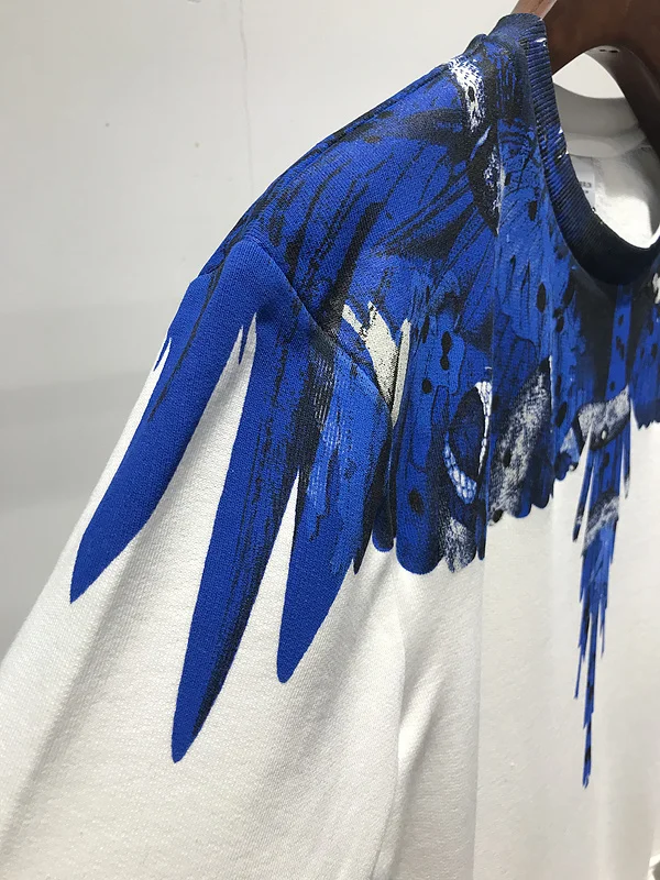 18SS Зимние Модные худи MARCELO BURLON Толстовка крыло хлопковые толстовки с капюшоном