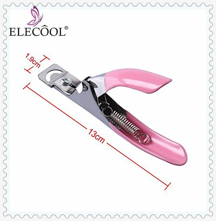 Профессиональный маникюрный резак ELECOOL из нержавеющей стали, инструмент для стрижки акриловых УФ ложных поддельных Маникюр для кончиков ногтей, триммер, ножницы, инструмент