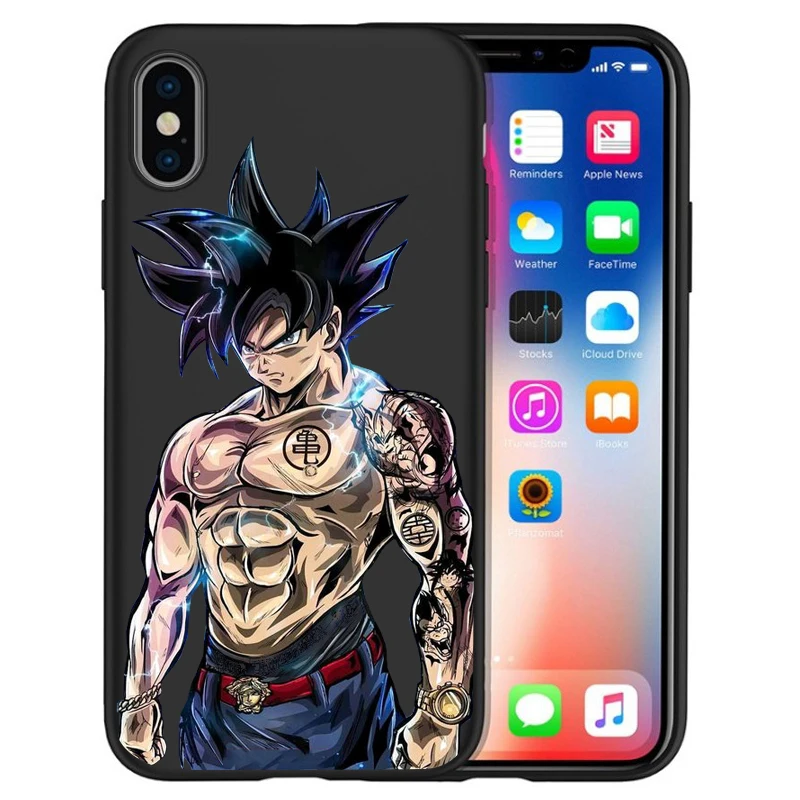 Роскошный чехол для iPhone X Goku Dragon Ball Super Saiyan vegeta Дракон 5 5S 6 6 S 7 8 Plus X XS Макс Мягкий силиконовый чехол случае Etui