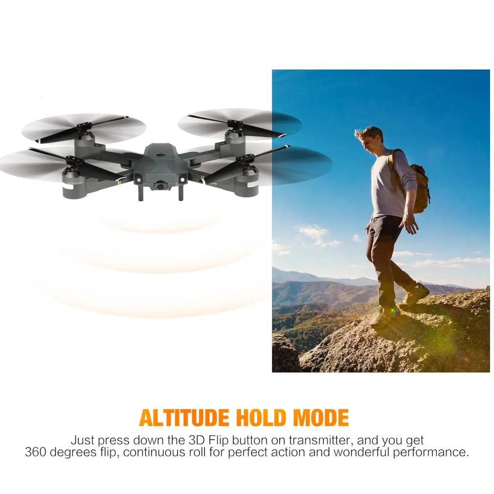 

XT-1 RC Quadcopter 2.4G WIFI FPV Drone Camera 3D Flip Altitude Hold One-key Take-off/Landing Headless Mode Foldable Helicopter