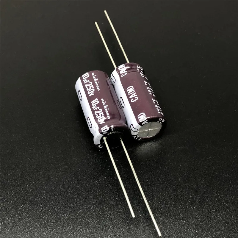 5pcs/50pcs 10uF 250V NICHICON CA Series 10x20mm High ripple current Long Life 250V10uF Aluminum Electrolytic Capacitor | Электронные