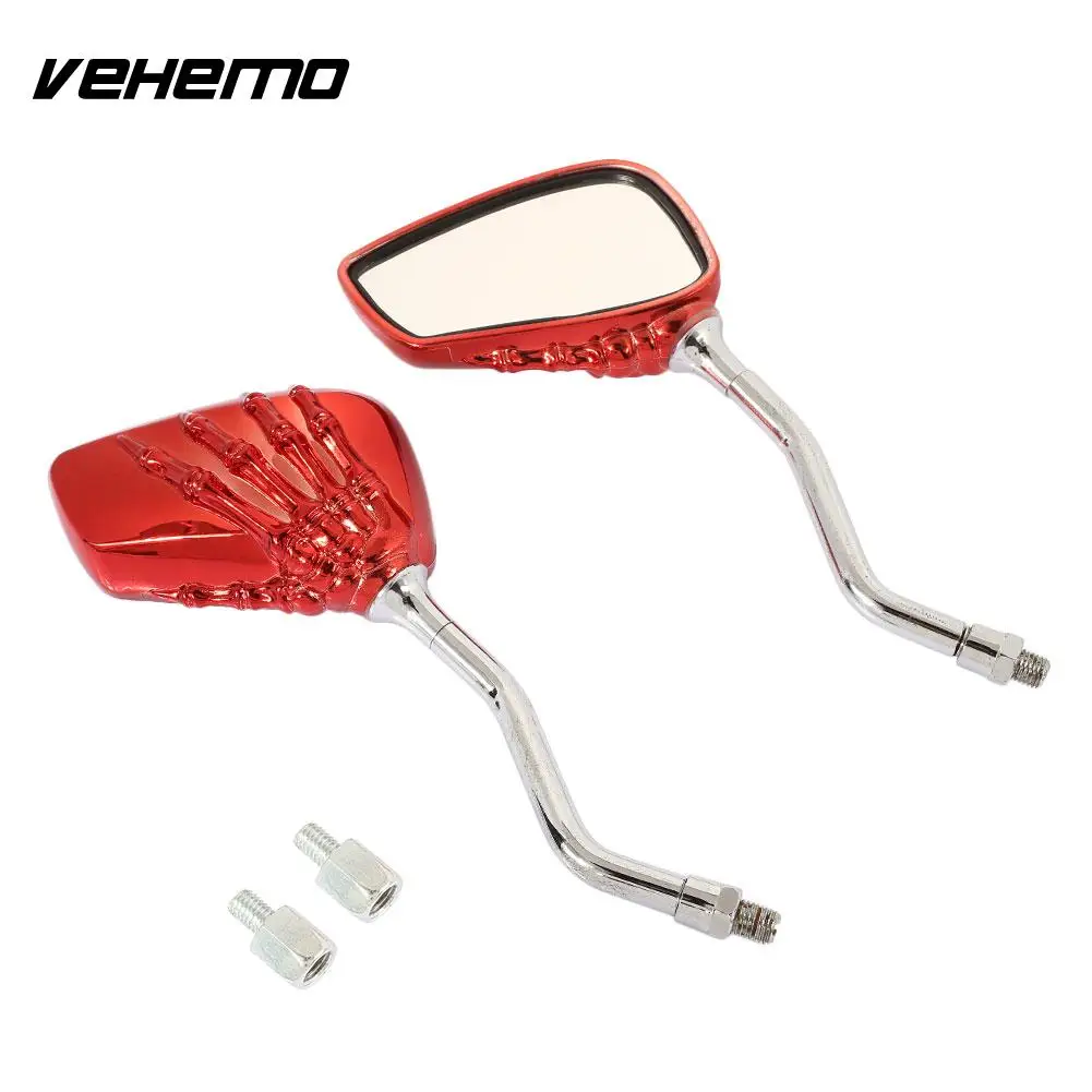 Vehemo Skull Hand Side Mirrors Accessories Rearview Mirror Safety Rearview Universal High
