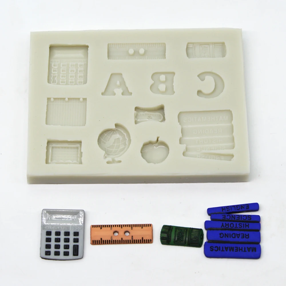 Calculatrice Terre Lettres Anglaises Regle En Forme De Gateau Fondant Moule En Silicone Pour Biscuits Au Chocolat Aliexpress