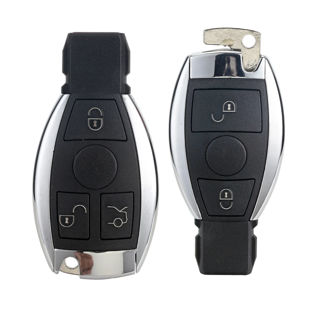 

3 2 Buttons Remote Car Key Shell Key Replacement Cover with Chip For Mercedes Benz year 2000+ NEC&BGA Control 433MHz D60