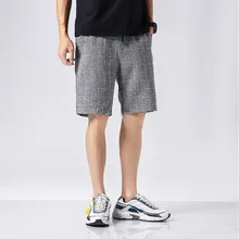 Мужские брюки-карго Шорты Harajuku плюс размер мужские повседневные шорты Свободные Шорты Мужская мода клетчатые Короткие штаны T604