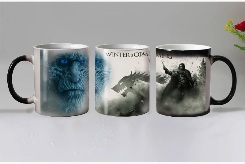 

Game of thrones Dragon Lady Heat sensitive Coffee mug cup Ceramic Magic mugs Color changing Tea Cups Winter is coming