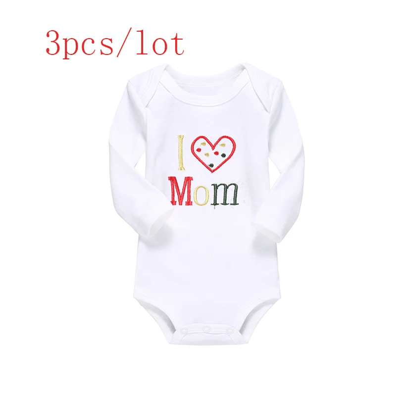 Near Cutest 3pcs/lot Winter Baby Bodysuits Newborn Clothes Body Long