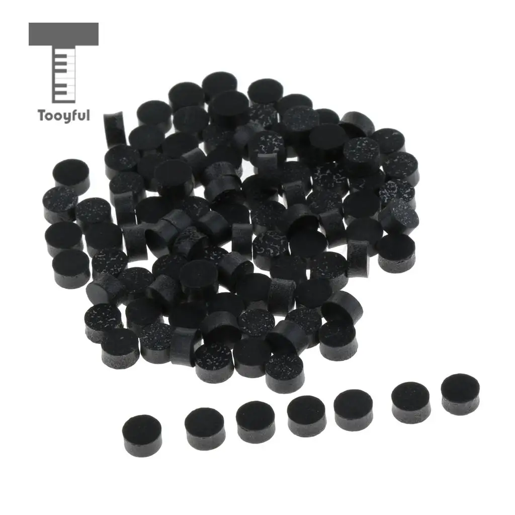 Tooyful Pack of 100 Acrylic Fretboard Fingerboard Dots Inlay Markers Black for Acoustic Guitars Replacement Parts