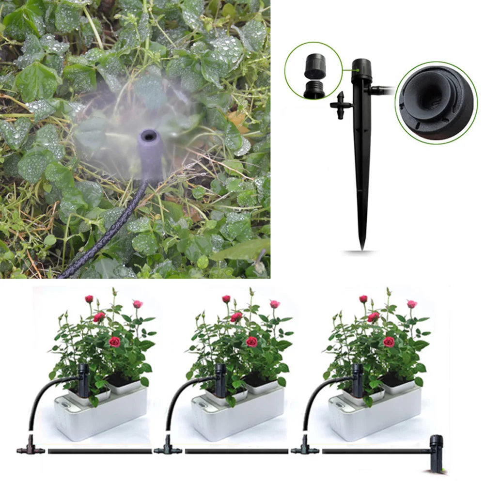 50pcs 360 degree spraying Adjustable Flow Bubbler Drip Spray Irrigation