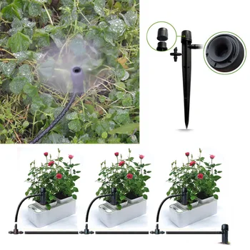 

50pcs 360 degree spraying Adjustable Flow Bubbler Drip Spray Irrigation Drippers Sprinkle Emitters Stake Water Dripper Farmland