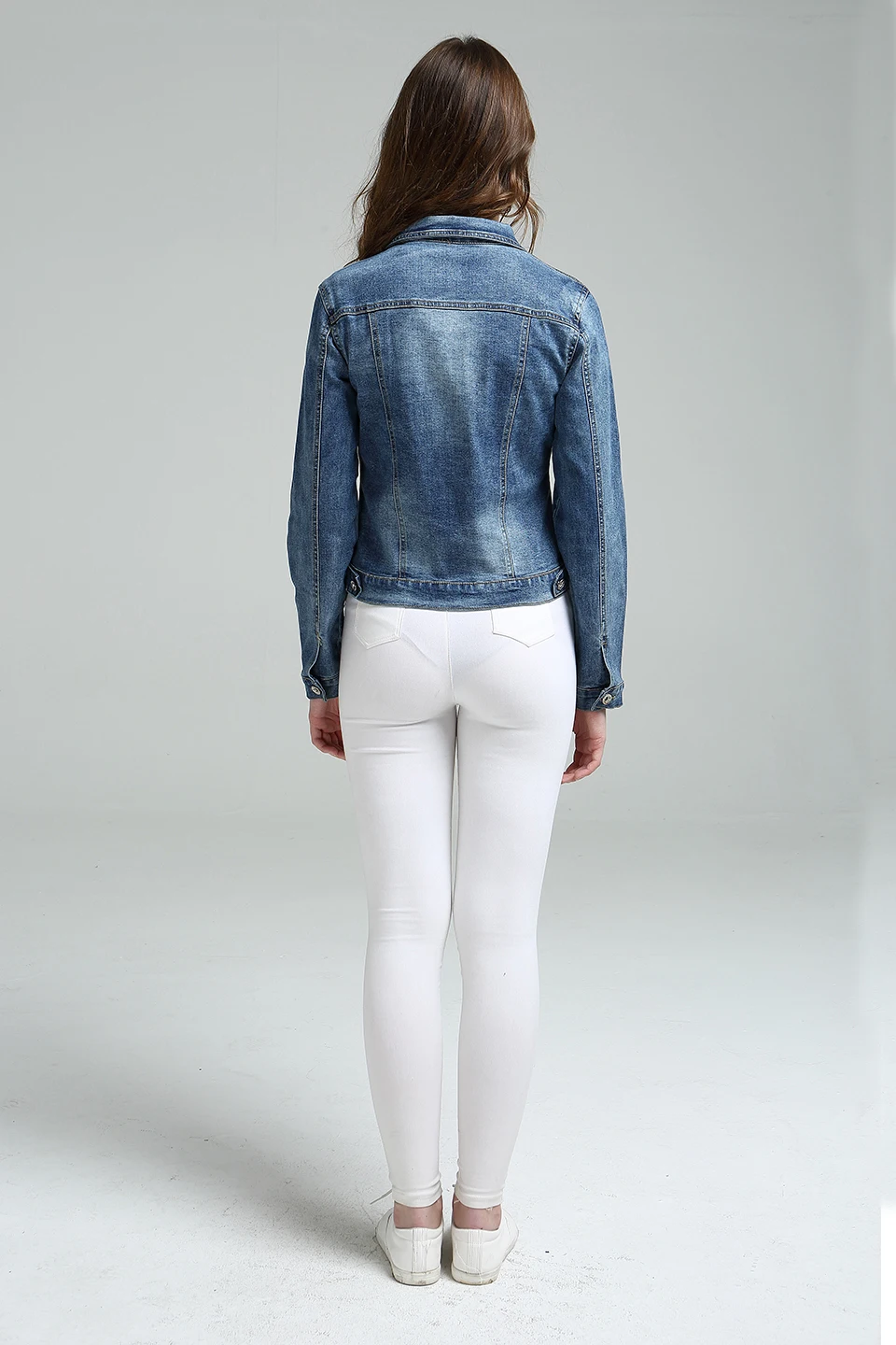 Зимняя распродажа, джинсовая куртка с длинным рукавом для женщин, плюс размер, 5XL, 6XL, осенняя растягивающаяся короткая джинсовая куртка с карманами на молнии, пальто более размера