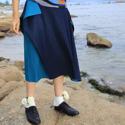 Асимметричный дизайн плиссированной юбки средней длины из цветной серии, бесплатная доставка