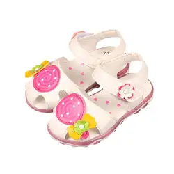 Новые модные детские сандалии девушки обувь летние пляжные цветы сандалии для девочек повседневная обувь принцессы Cherryb