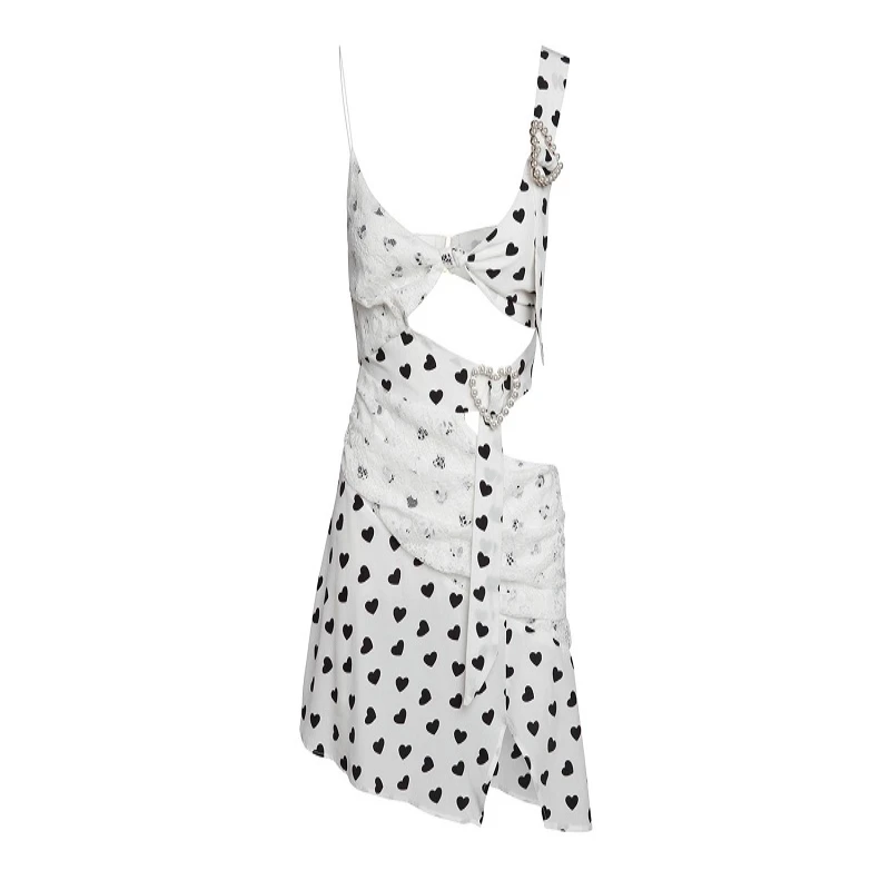 

Playful sexy irregular design sweet love holiday dress