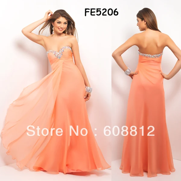 2015 New fashionFree Shipping Arrival FE5206 Sweetheart Hand Beaded Empire Chiffon Custom Made Couture Dress Prom Evening Dr | Свадьбы и