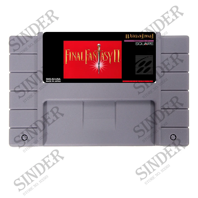 

Final Fantasy 2  16 bit Big Gray Game Card For NTSC/PAL Game Console