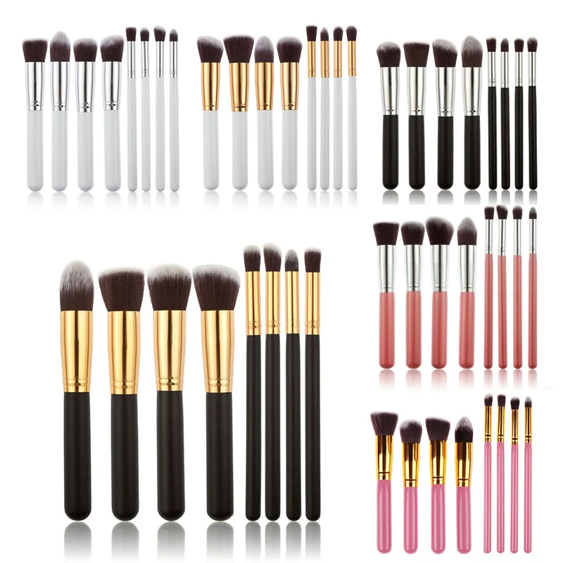 

8PCS Brushes Make Up Beauty Cosmetics Foundation Blending Makeup Brush Kit Set Wooden Makeup Tool HB88