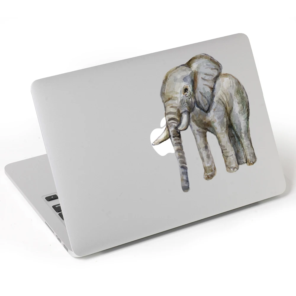 Живописи тушью Слоник Виниловая наклейка для ноутбука Стикеры для MacBook Pro Air 13 дюймов мультфильм ноутбук кожи основа для Mac Book