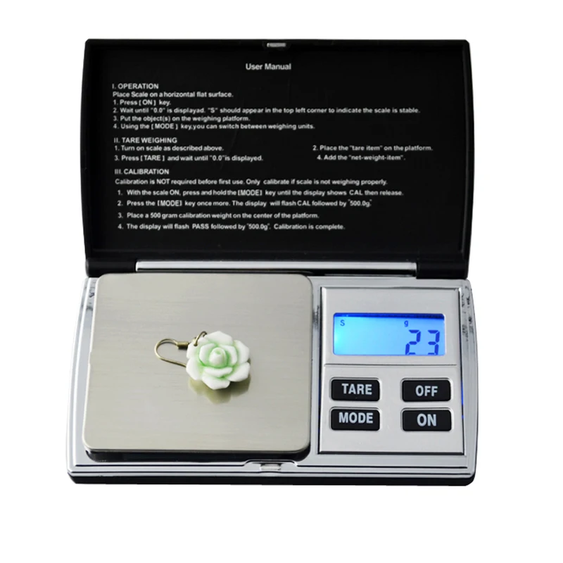 Accurate Electronic Jewelry Scale 1000g 0.1g Mini LCD Digital Scales