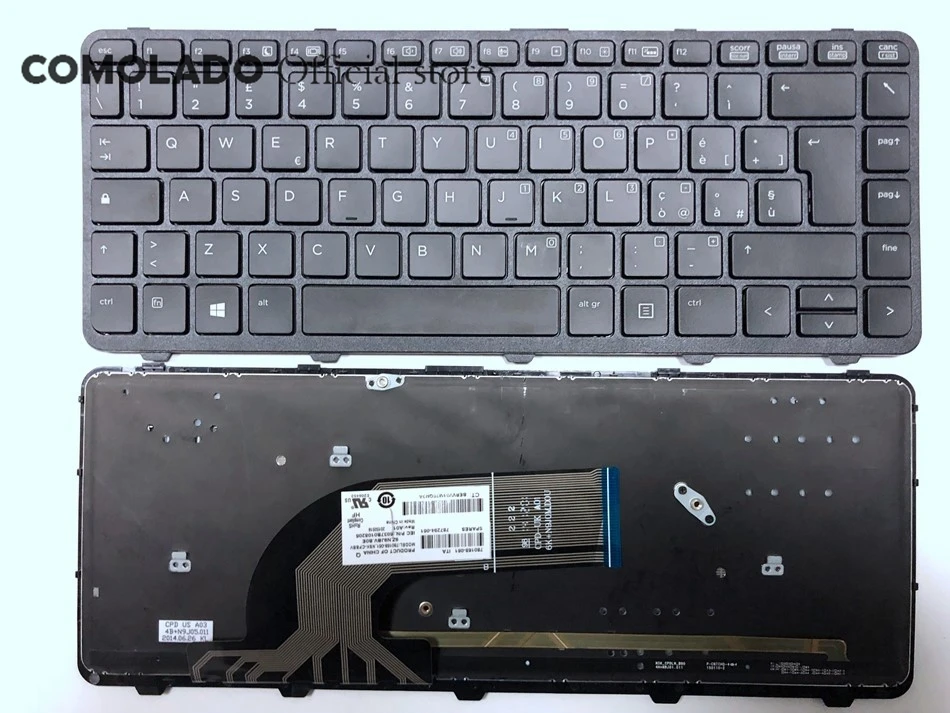 Итальянская Клавиатура для ноутбука HP ProBook 640 440 445 G1 G2 645 430 черная клавиатура с