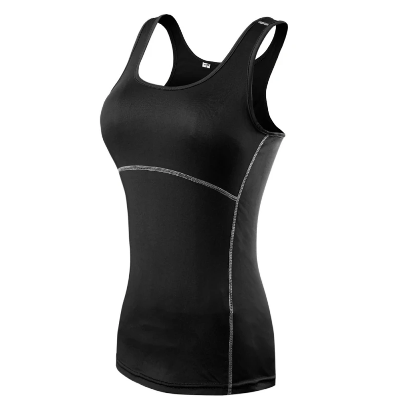 

Sport Women Compression Cropped Wear Gilet Yoga Tank Tops Ladies Gym Fitness Workout Stretch Shirts Skin Running Cami Vest