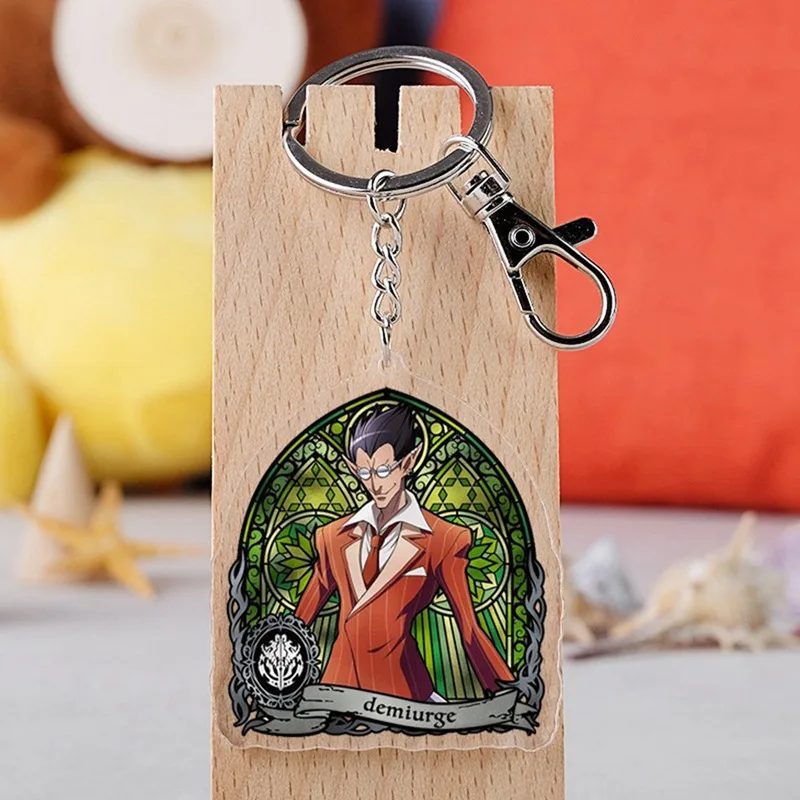 

Japanese Anime Overlord Acrylic Keychain Cartoon Pendant Chaveiro Llaveros Key Ring Gift