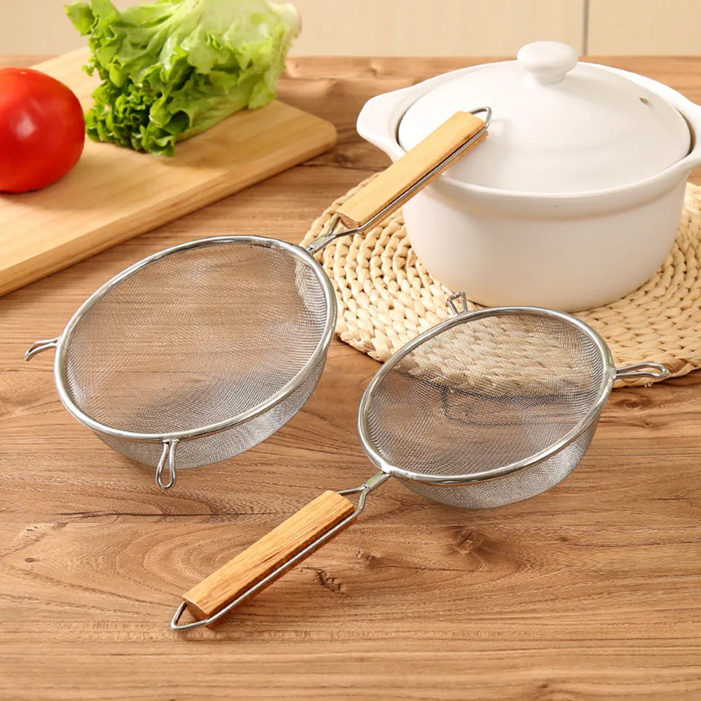 

2018 New Arrival Silver Round Network Stainless Steel Colander Spoon Filter Oil Filter Grid Scoop Kitchen Tool Dropshopping &s