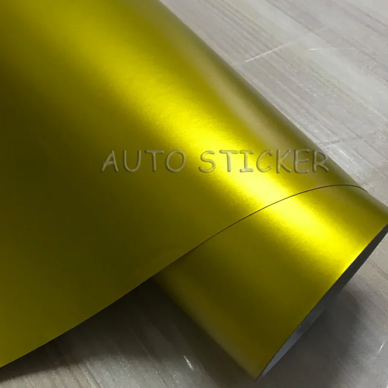 golden matte metallic car wraps car sticker 3