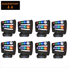 TP-L152, 8 шт. в упаковке, 8*10 Вт, Cree RGBW, светодиодный движущаяся головка, луч света, ось Y, бесконечное вращение движущийся паук дя головы, свет 110 Вт