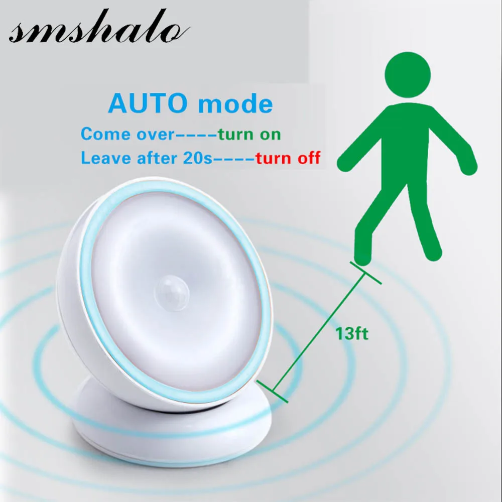 

Magnetic Motion Sensor Light USB Charge Sensing Lights Cordless Night light LED Auto wireless for Hallway Bedroom Closet