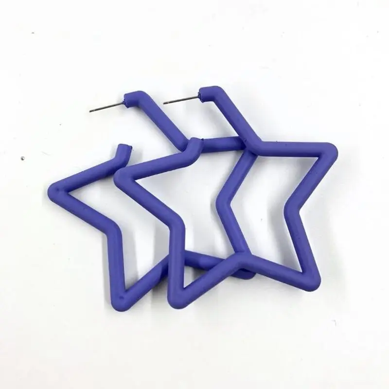 

Geometric Big Round Square Star Earrings Women Fashion Acrylic Jewelry