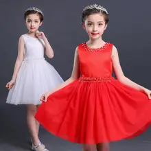 Белое Тюлевое платье-пачка для девочек детское фатиновое платье, летние праздничные платья для девочек на день рождения, свадьбу, платье fille, для детей 6, 8, 10, 12, 14 лет