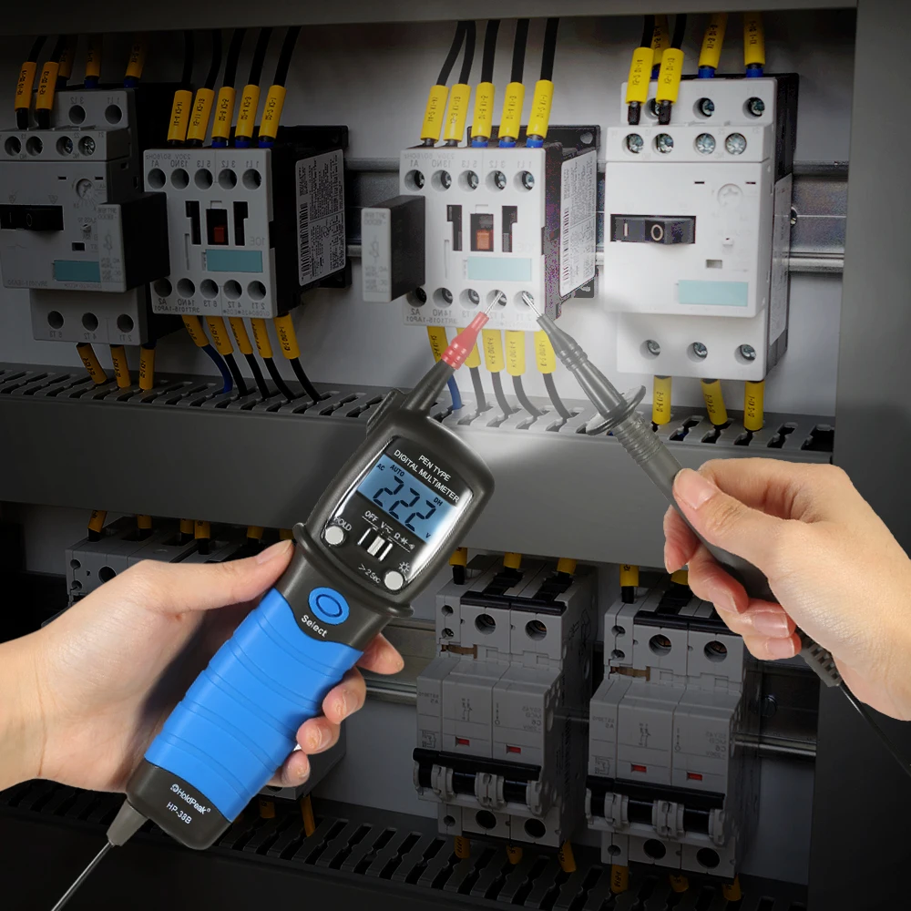 

HoldPeak Multimeter Handheld Tester Pen Type Digital Multimeter LCD Display DC Voltage Meter Resistance Diode Continuity Tester
