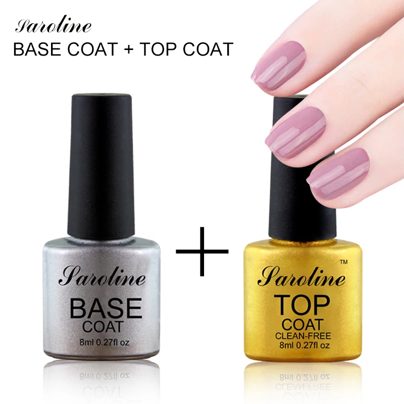 Saroline Transparent Gel Nail Polish Rubber Base Coat Rubber Topcoat