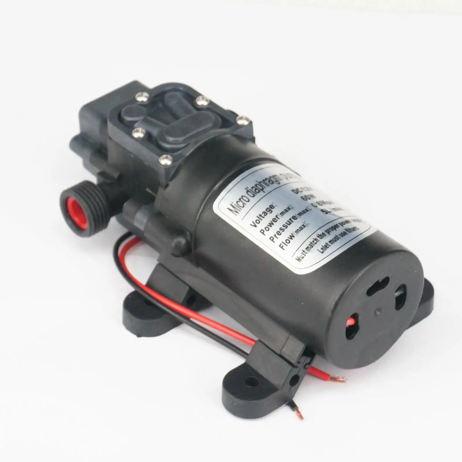 Электрический мембранный насос 1/2 &quotBSP Male DC 12 В/24 В 60 Вт самовсасывающий усилитель