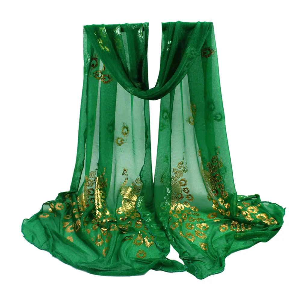 

Fashion Women Ladies Spring Autumn Multi-color Nylon Peacock Flower Scarf Long Soft Summer Wrap Shawl J10 JUL20