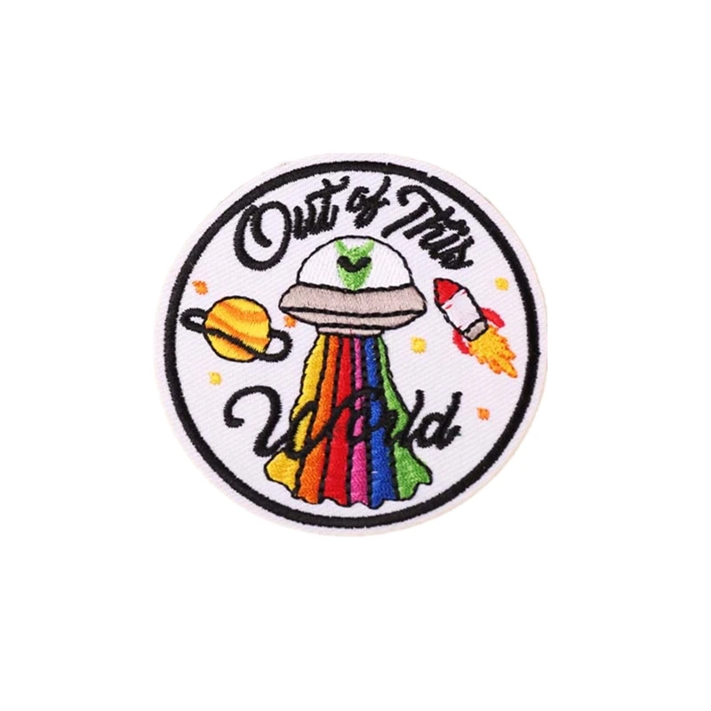 

Custom Embroidery Patch Outer Space Embroidery Sew On Iron On Patch Badge Fabric Applique Craft Transfer