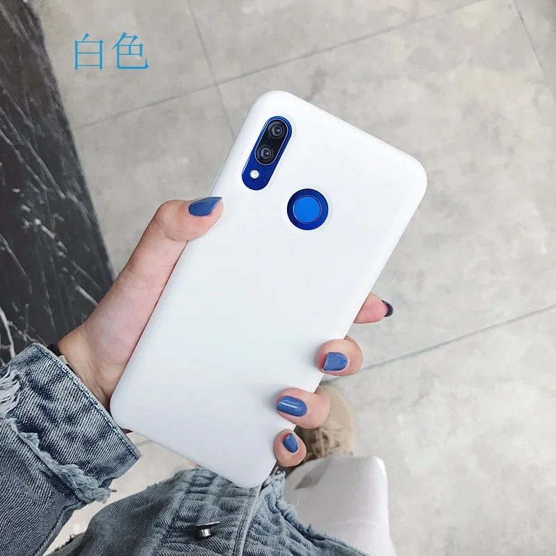 Популярный официальный стиль, жидкий силиконовый чехол для huawei P Smart Nova 3i Honor 10 9 Lite 8X 8C, противоударный чехол s - Цвет: white