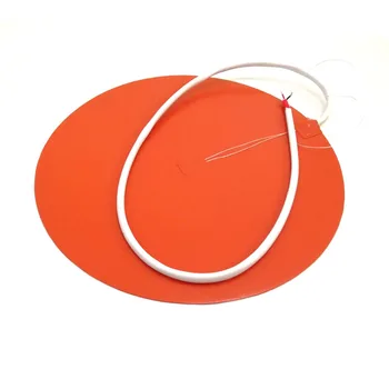 

Diameter 400*1.5mm heat bed for 3d printer 120v 500w adhesive 1 side 100K thermistor 1000mm lead wire