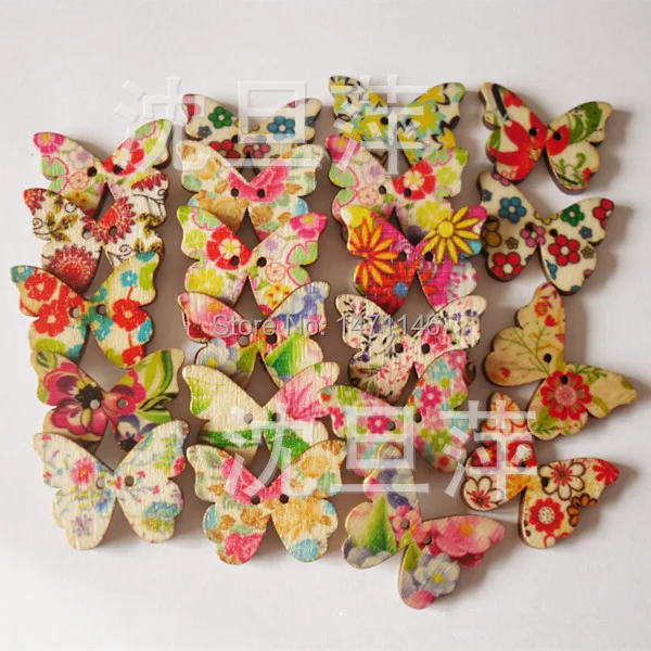 

100PCS/2-Holes butterfly button/Eco-Friendly/lovelly and cute/children gifts