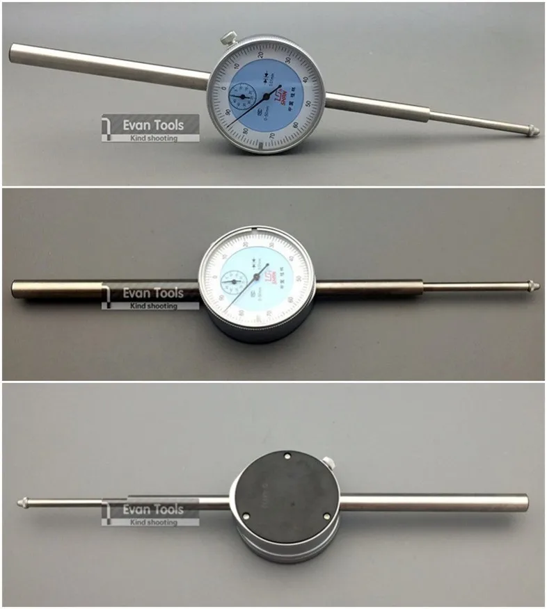 Индикатор часового типа большого диапазона без ушка 0- 50 мм/0.01 мм индикаторы стрелочные индикаторный микрометр часовые индикаторные приборы измерительный инструмент контрольно-измерительные устройства ИЧ SHAN