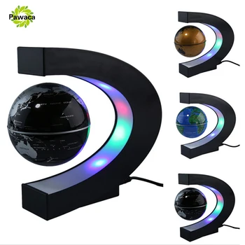 

LED Light C Shape Magnetic Levitation Floating Tellurion Globe World Map with US/EU/UK Plug LED Tellurion Home Gift Decoration